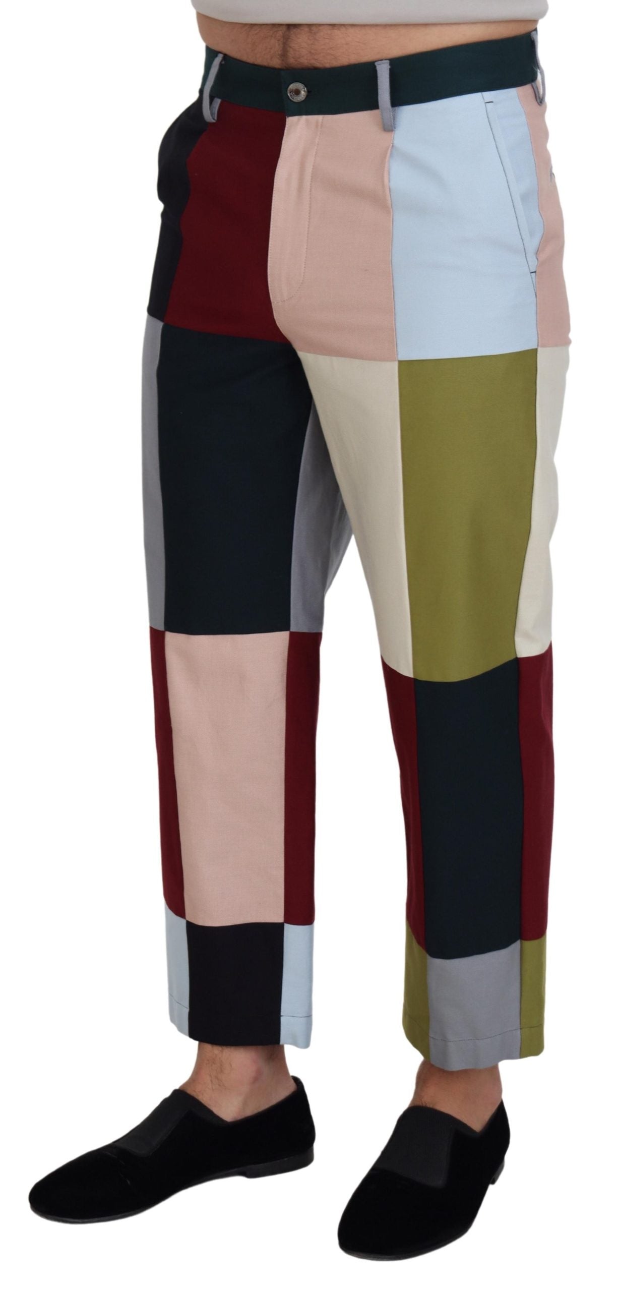 Dolce &amp; Gabbana Mehrfarbige Patchworkhose aus Baumwolle