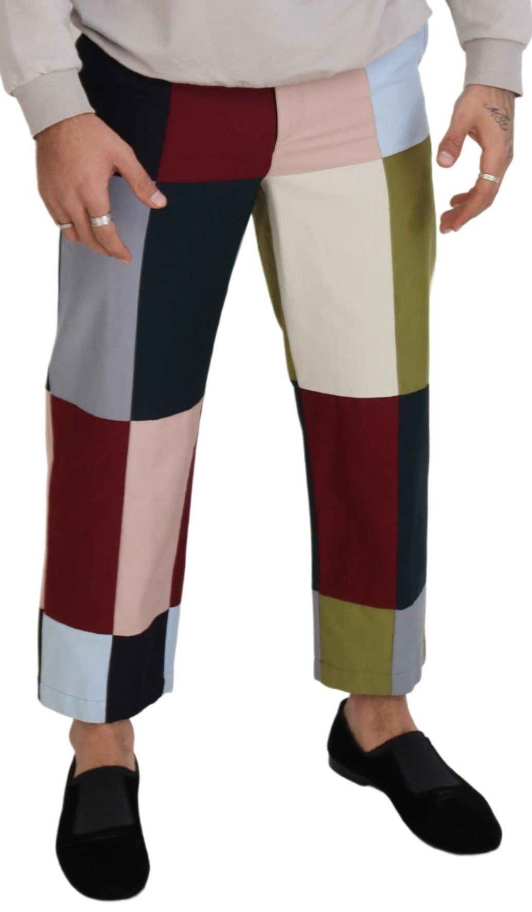 Dolce &amp; Gabbana Mehrfarbige Patchworkhose aus Baumwolle