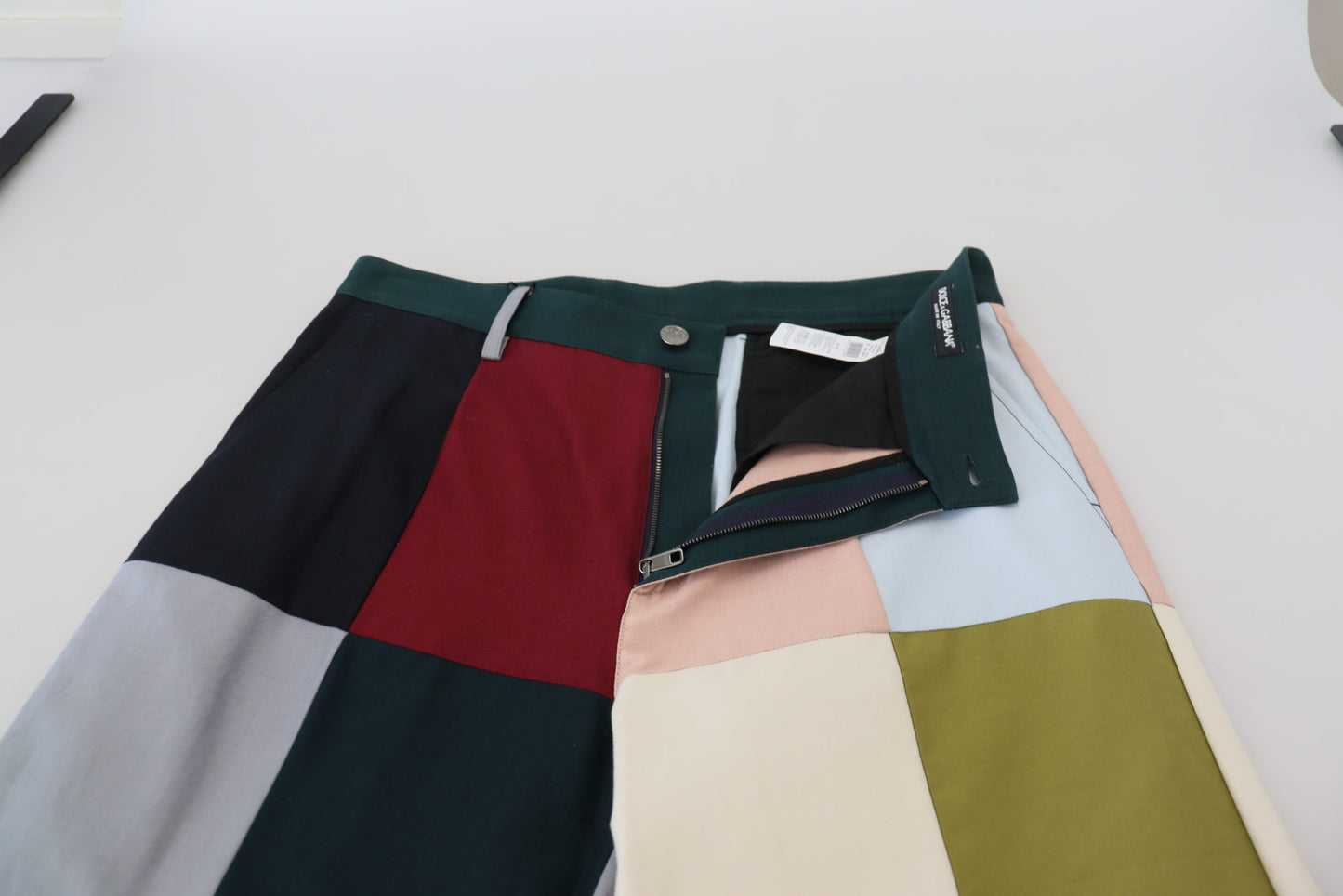 Dolce &amp; Gabbana Mehrfarbige Patchworkhose aus Baumwolle