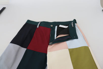 Dolce &amp; Gabbana Mehrfarbige Patchworkhose aus Baumwolle