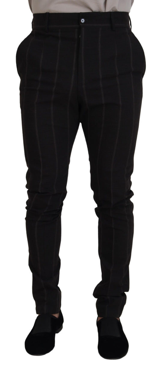 Dolce &amp; Gabbana – Schwarze Chinohose aus Wolle für Herren