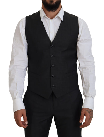 Dolce &amp; Gabbana Gray MARTINI 3 Piece Slim Fit Suit