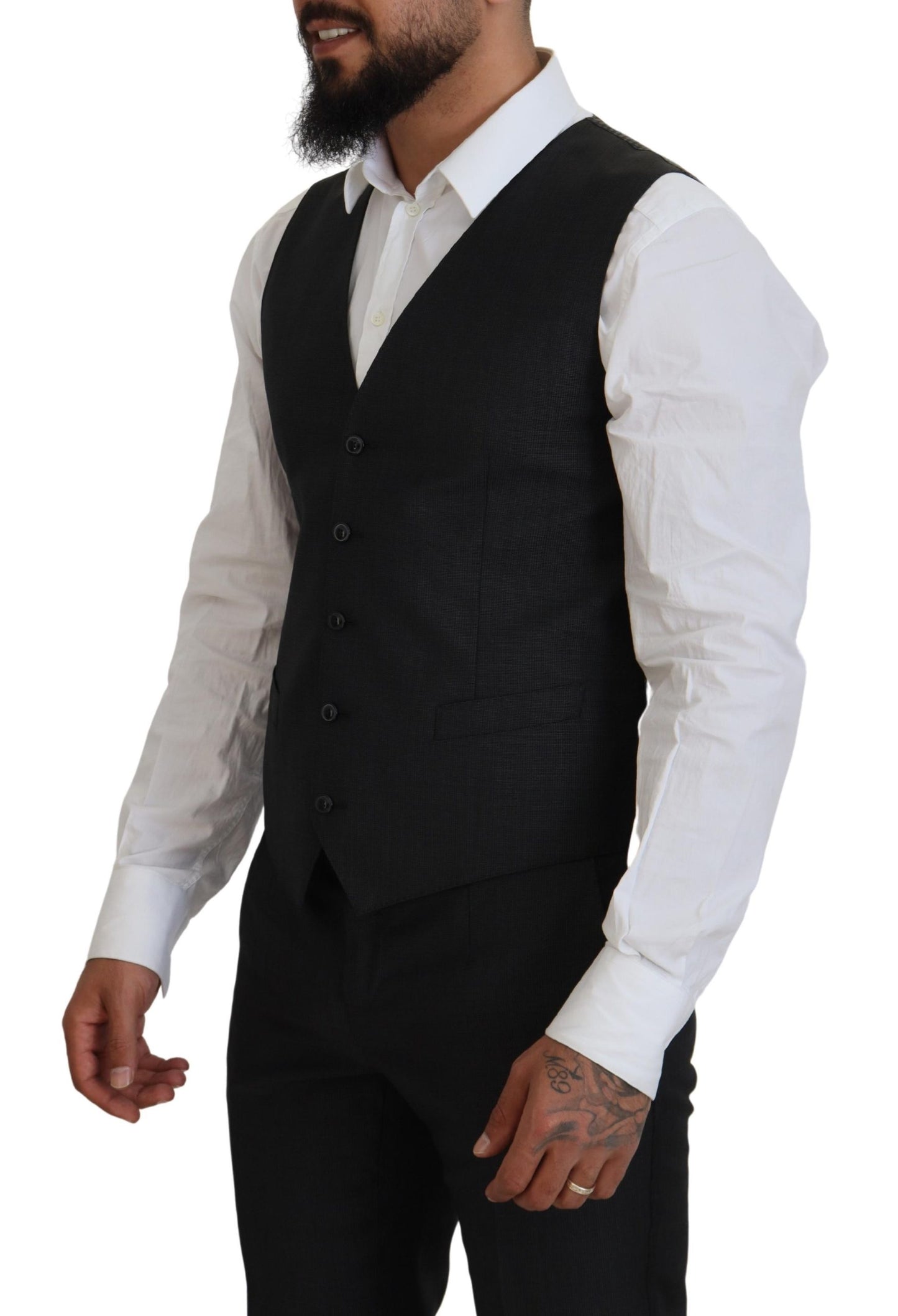 Dolce &amp; Gabbana Gray MARTINI 3 Piece Slim Fit Suit