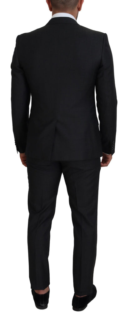 Dolce &amp; Gabbana Gray MARTINI 3 Piece Slim Fit Suit
