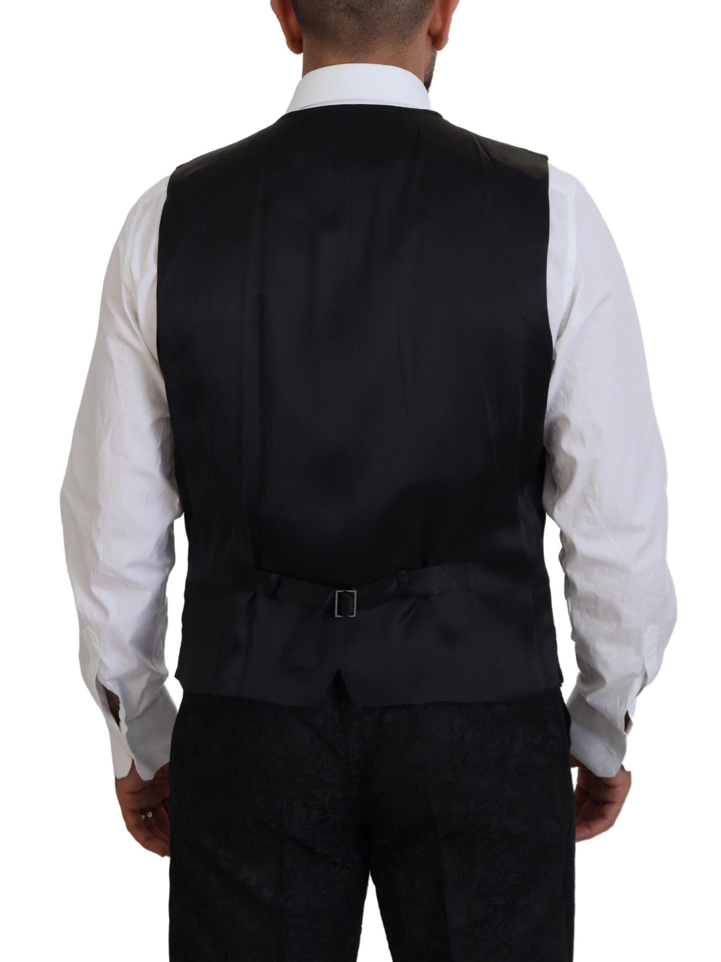 Dolce &amp; Gabbana Black Gold Fantasy Tuxedo Slim Fit Suit