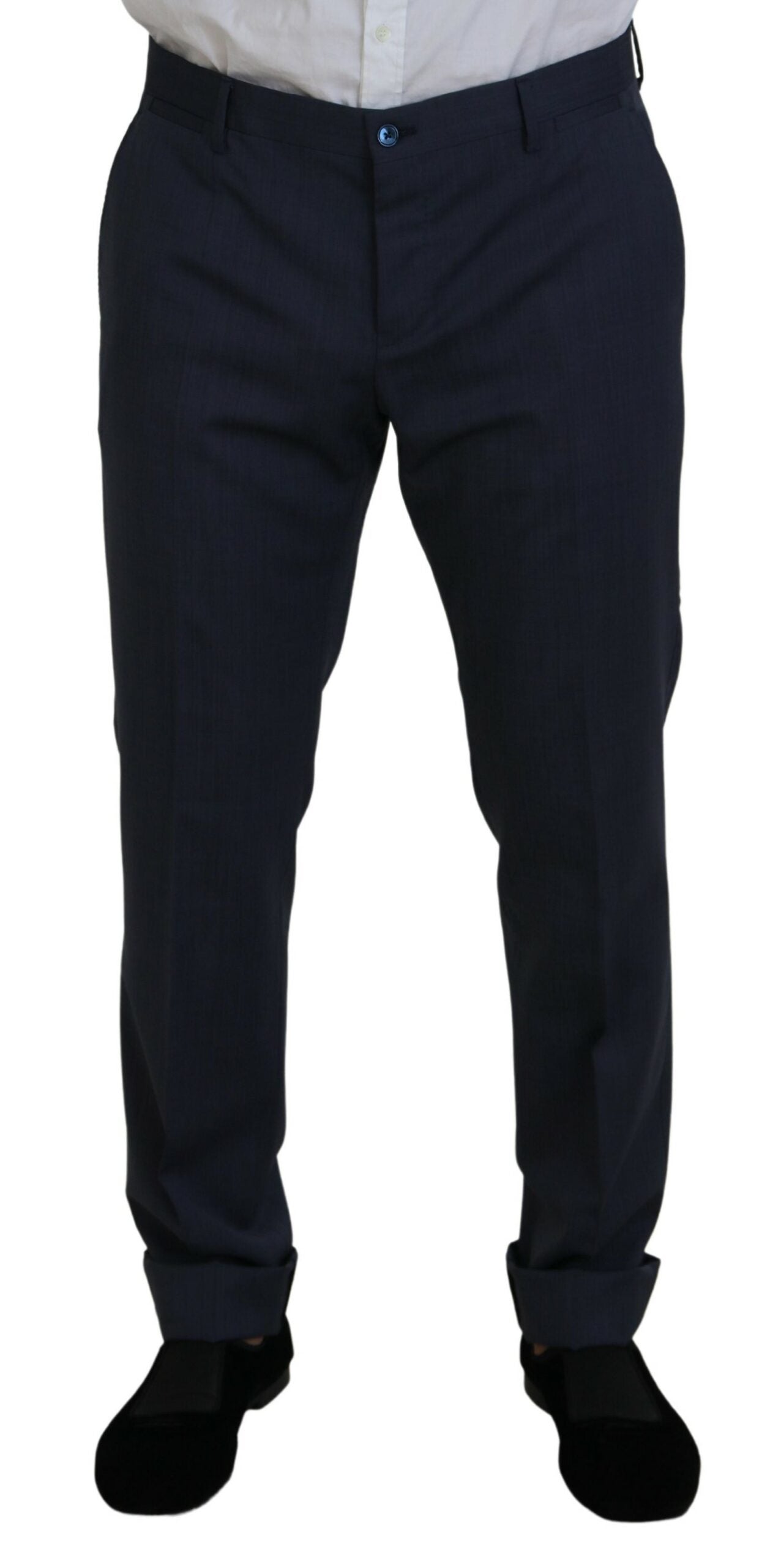 Dolce &amp; Gabbana Blue Wool MARTINI 2 Piece Slim Fit Suit