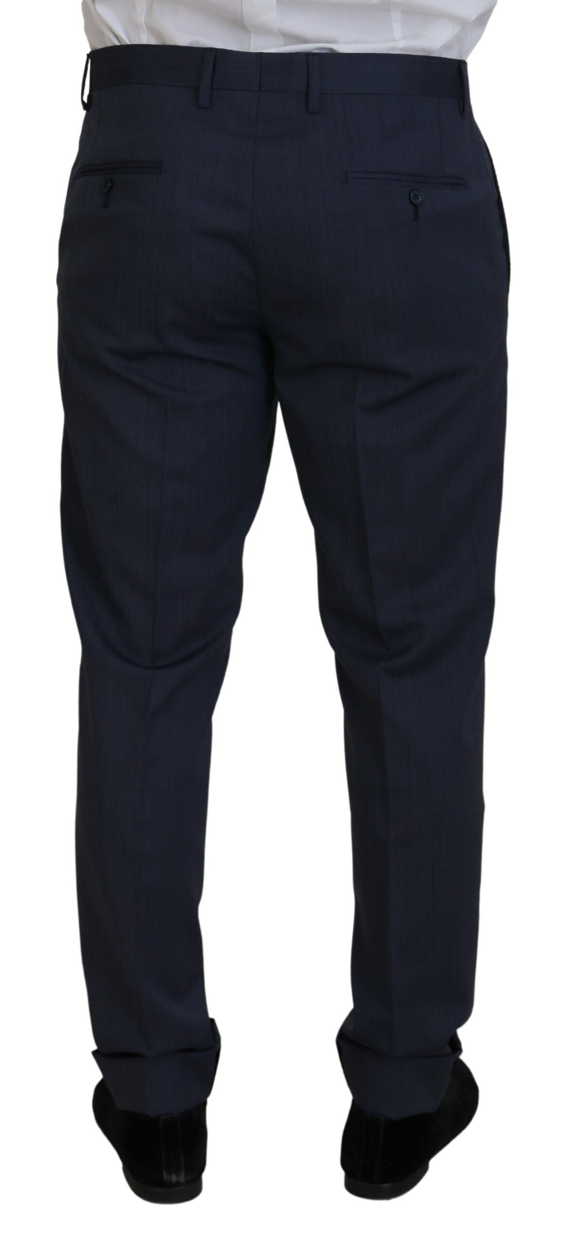 Dolce &amp; Gabbana Blue Wool MARTINI 2 Piece Slim Fit Suit