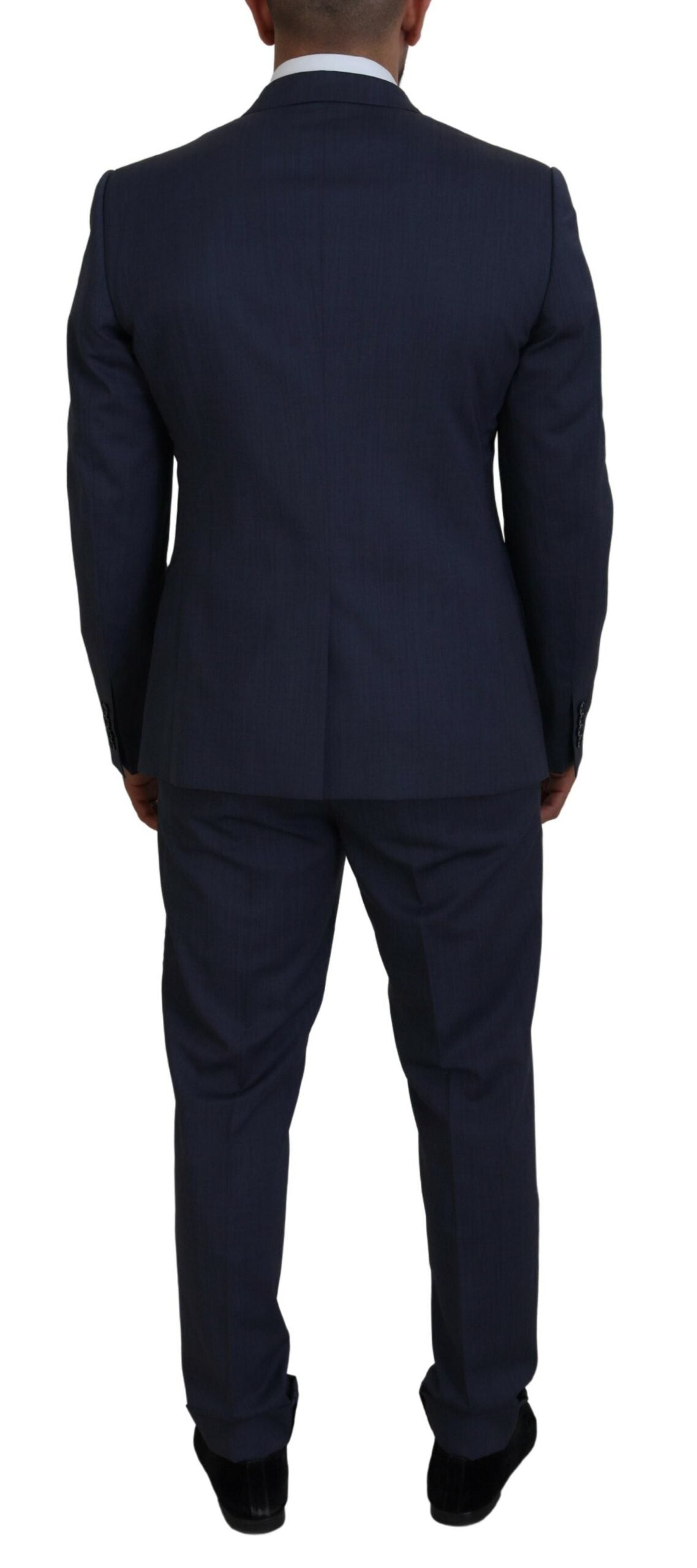 Dolce &amp; Gabbana Blue Wool MARTINI 2 Piece Slim Fit Suit