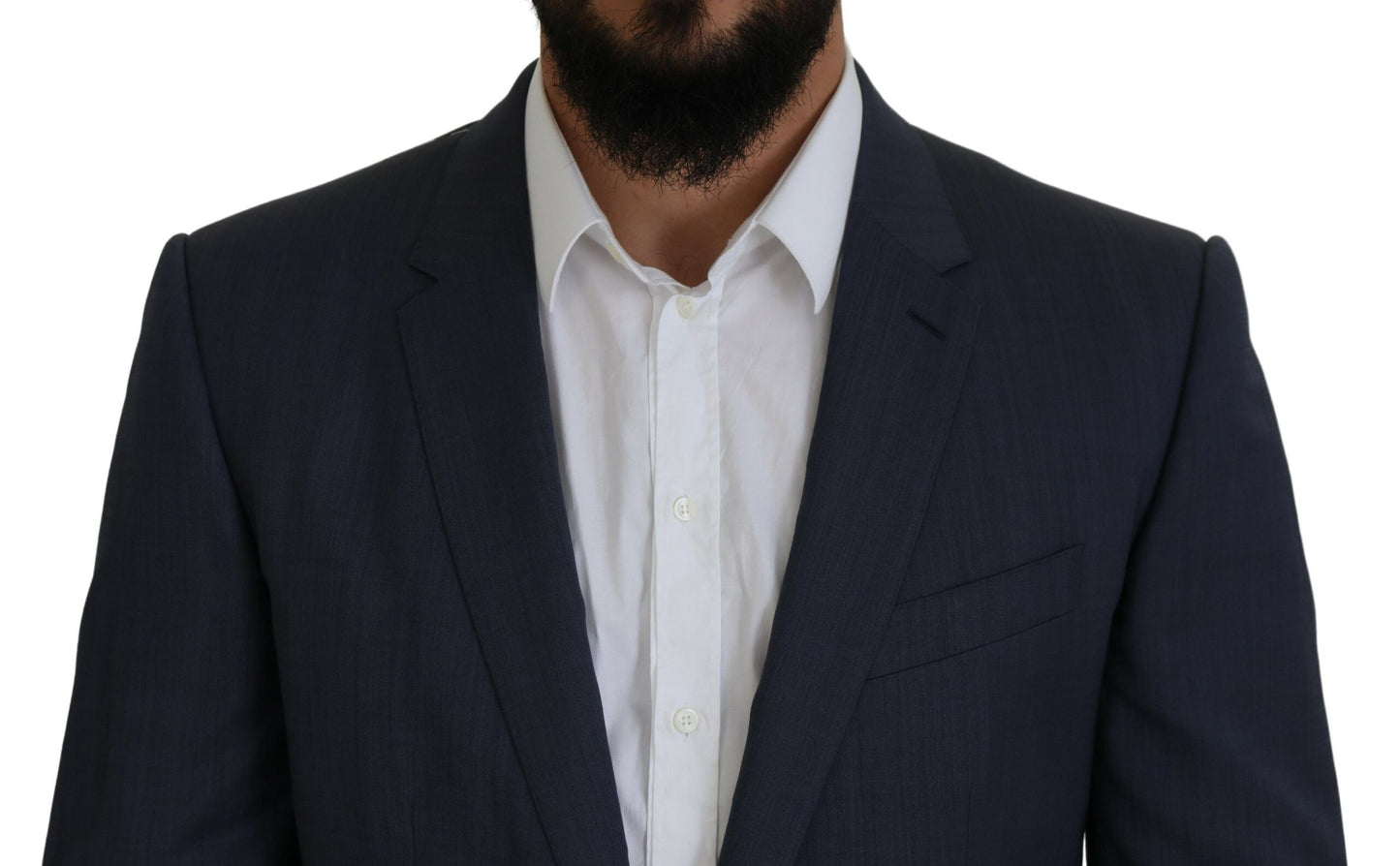 Dolce &amp; Gabbana Blue Wool MARTINI 2 Piece Slim Fit Suit