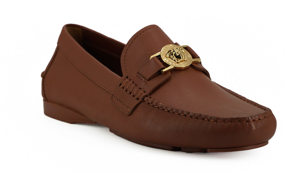 Versace – Elegante Leder-Loafer mit Medusa-Prägung