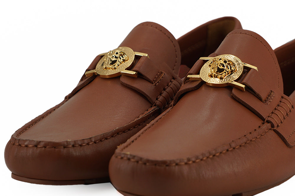 Versace – Elegante Leder-Loafer mit Medusa-Prägung