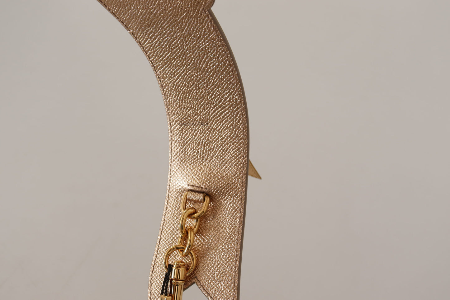 Dolce &amp; Gabbana Gold Leather LOVE Patch Bag Shoulder Strap