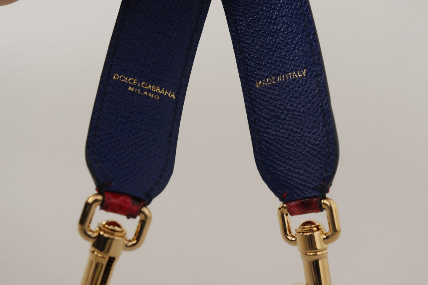 Dolce &amp; Gabbana Red Exotic Leather Crystals Shoulder Strap