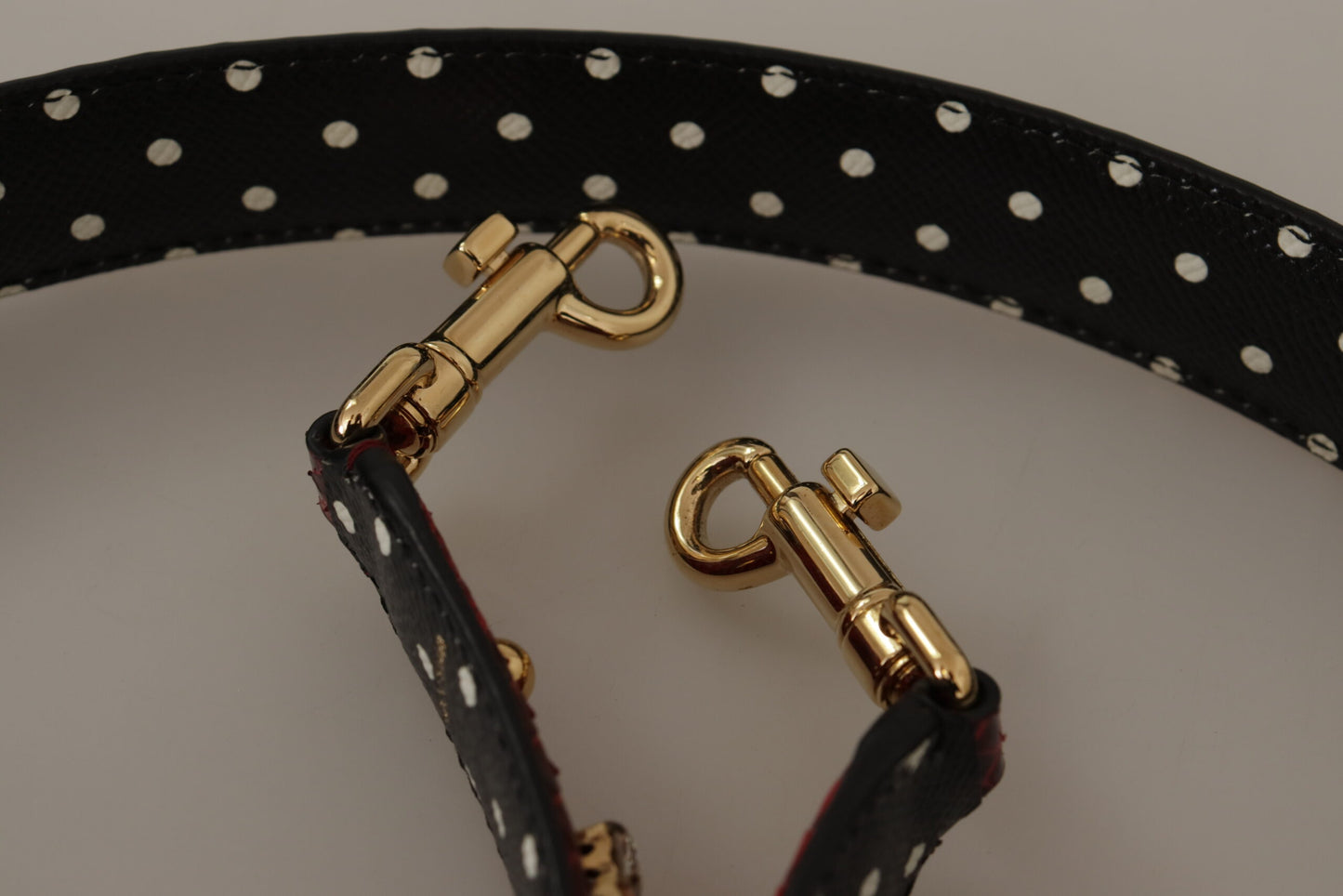 Dolce &amp; Gabbana Red Python Leather Crystals Reversible Shoulder Strap