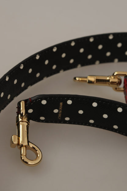 Dolce &amp; Gabbana Red Python Leather Crystals Reversible Shoulder Strap
