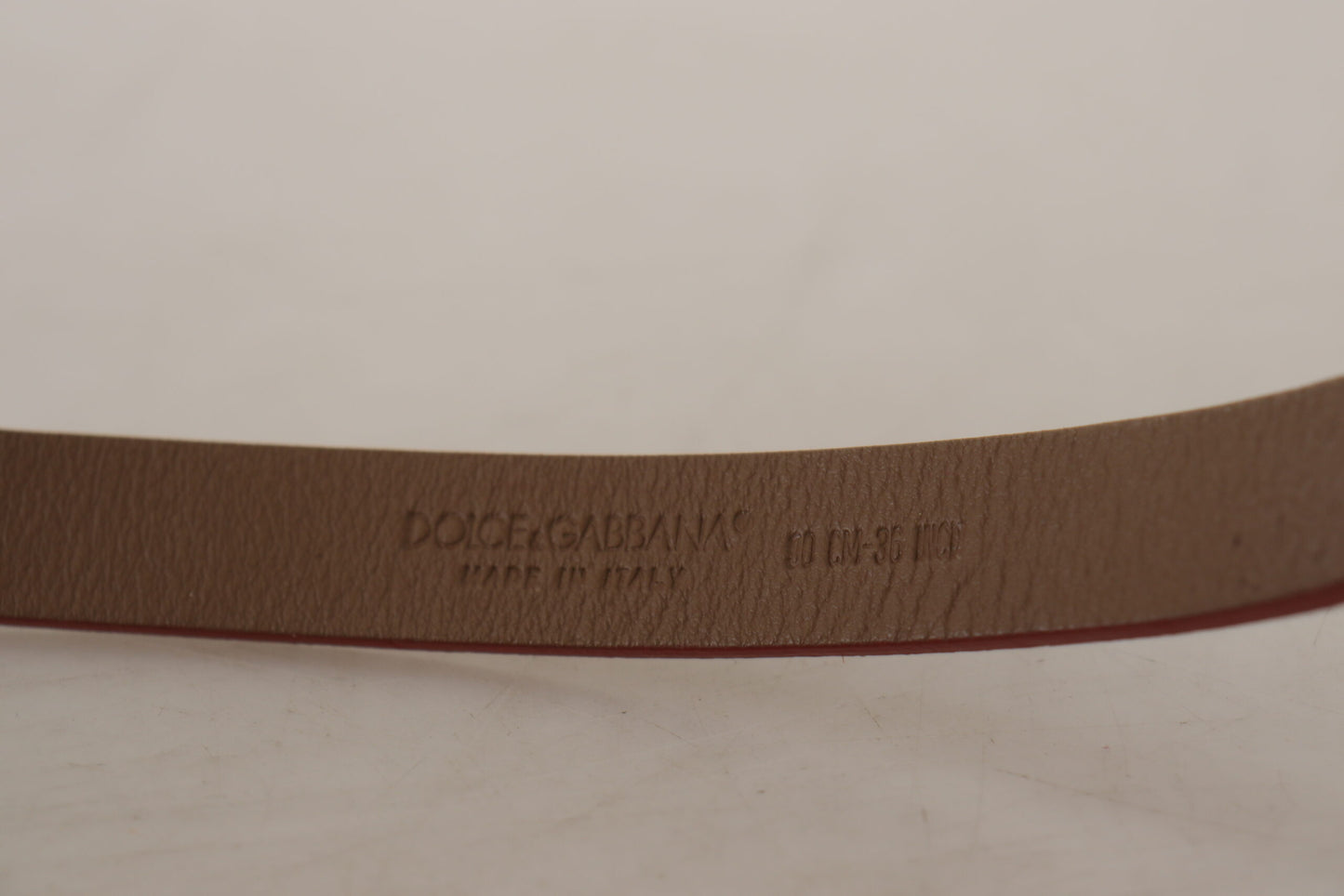Dolce &amp; Gabbana – Brauner Gürtel mit Metallschnalle und Logogravur