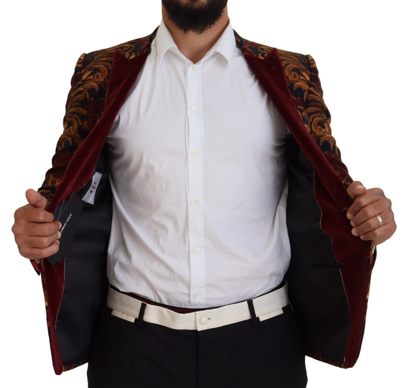 Dolce &amp; Gabbana – Einreihiger Martini-Blazer mit mehrfarbigem Blumenmuster