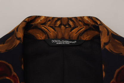 Dolce &amp; Gabbana – Einreihiger Martini-Blazer mit mehrfarbigem Blumenmuster