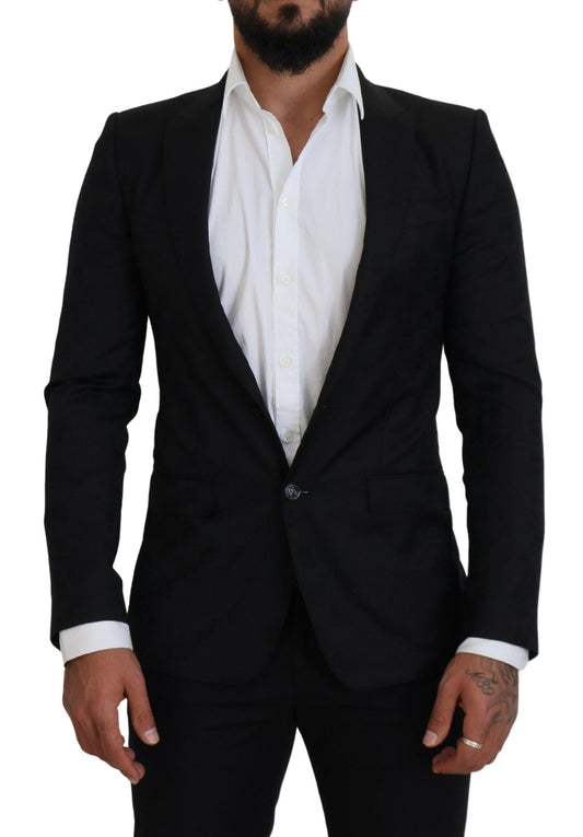 Dolce &amp; Gabbana – Schwarzer formeller Wollmantel „Martini“ – Blazer