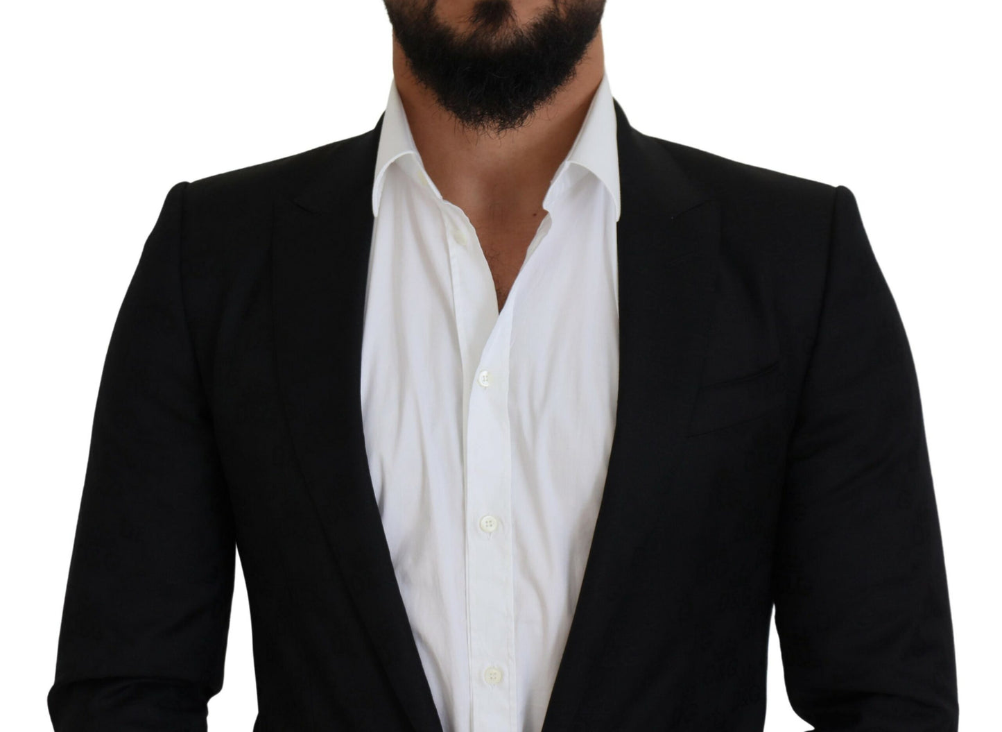 Dolce &amp; Gabbana – Schwarzer formeller Wollmantel „Martini“ – Blazer