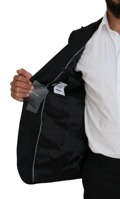 Dolce &amp; Gabbana – Schwarzer formeller Wollmantel „Martini“ – Blazer