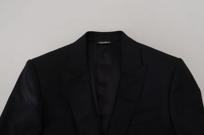 Dolce &amp; Gabbana – Schwarzer formeller Wollmantel „Martini“ – Blazer