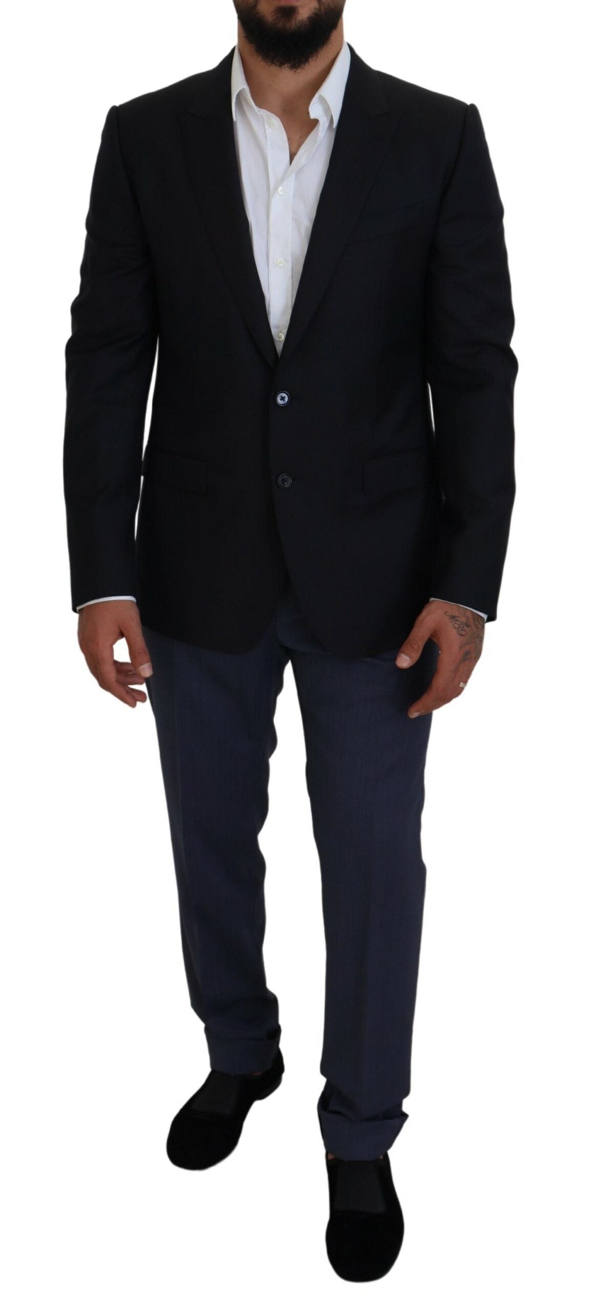 Dolce &amp; Gabbana Dunkelblauer Mantel, Jacke, Martini-Blazer
