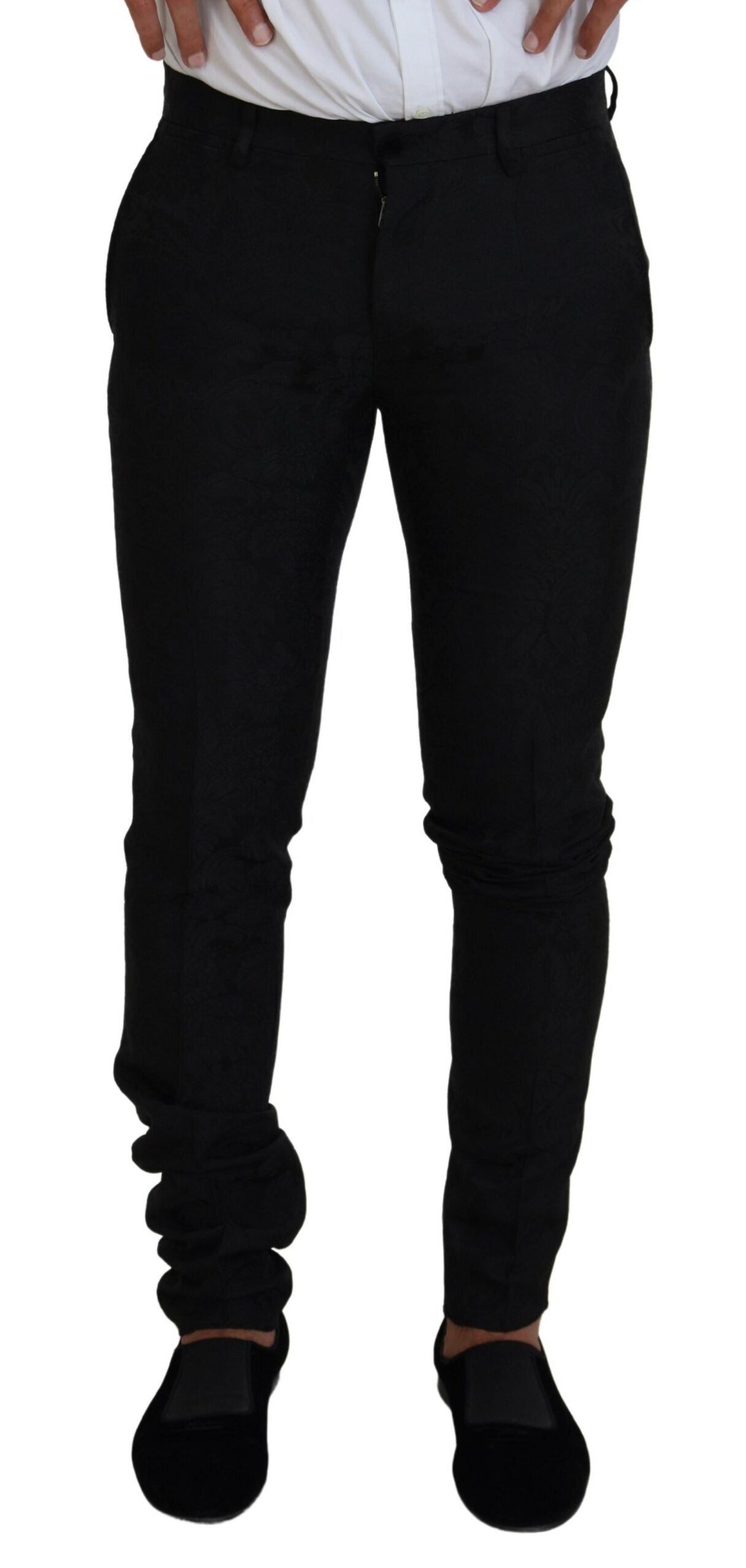 Dolce &amp; Gabbana Black Polyester Men 2 Piece MARTINI Suit
