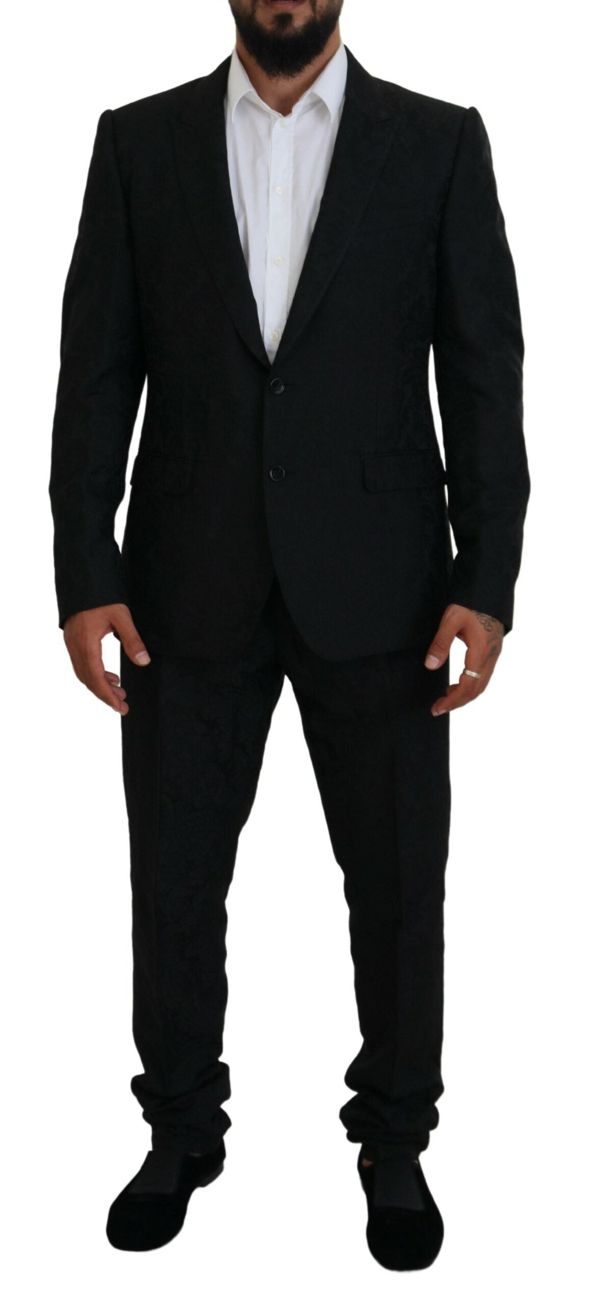 Dolce &amp; Gabbana Black Single Breasted 2 Piece MARTINI Suit
