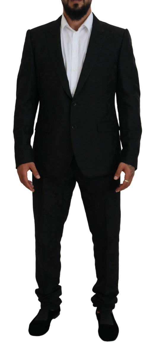 Dolce &amp; Gabbana Black Single Breasted 2 Piece MARTINI Suit