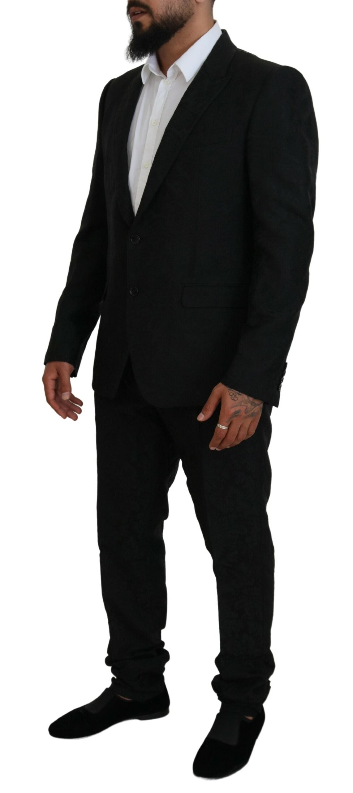 Dolce &amp; Gabbana Black Single Breasted 2 Piece MARTINI Suit
