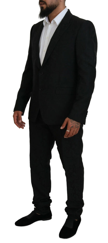 Dolce &amp; Gabbana Black Single Breasted 2 Piece MARTINI Suit
