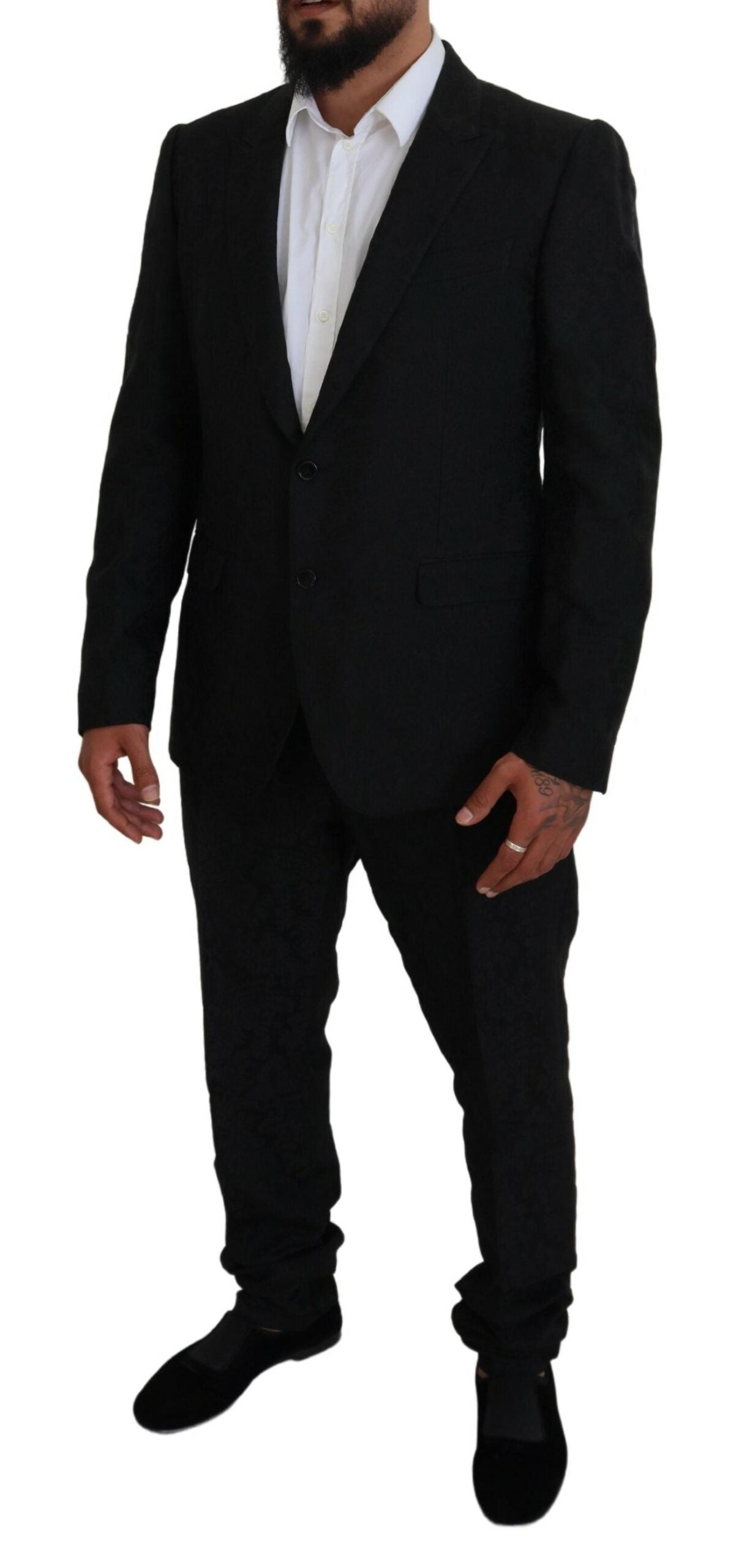 Dolce &amp; Gabbana Black Single Breasted 2 Piece MARTINI Suit