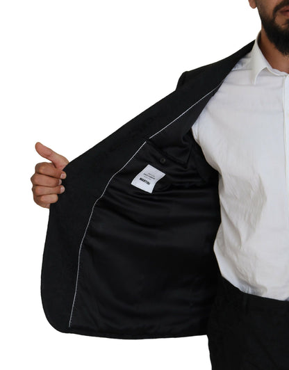Dolce &amp; Gabbana Black Single Breasted 2 Piece MARTINI Suit