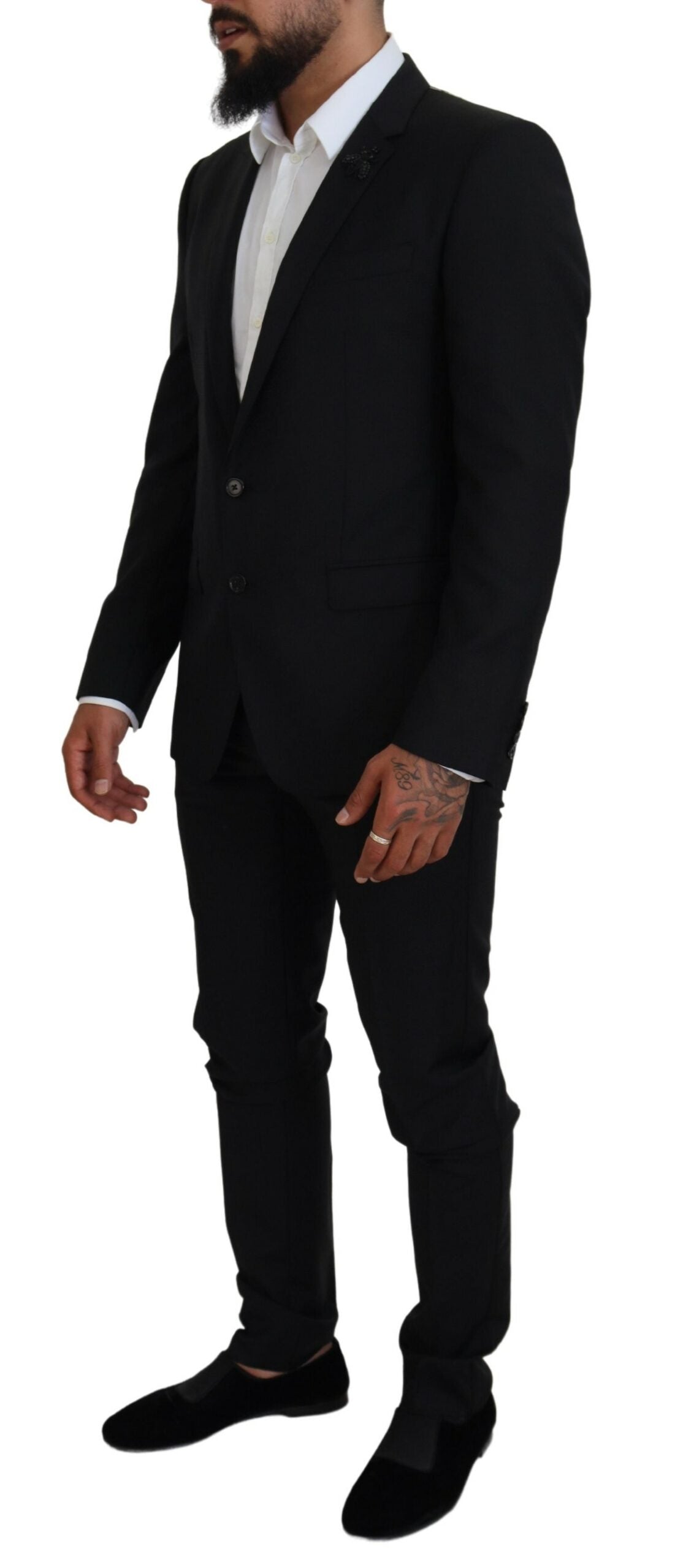 Dolce &amp; Gabbana Black Single Breasted 2 Piece MARTINI Suit