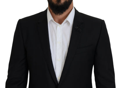 Dolce &amp; Gabbana Black Single Breasted 2 Piece MARTINI Suit