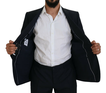Dolce &amp; Gabbana Blue Single Breasted 2 Piece MARTINI Suit