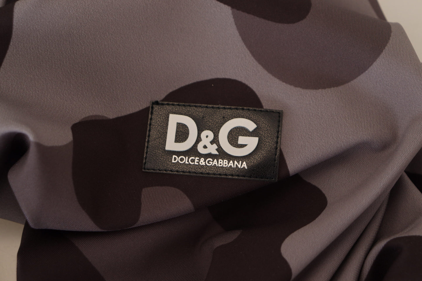 Dolce &amp; Gabbana Gray Patterned Polyester Wetsuit Swimwear