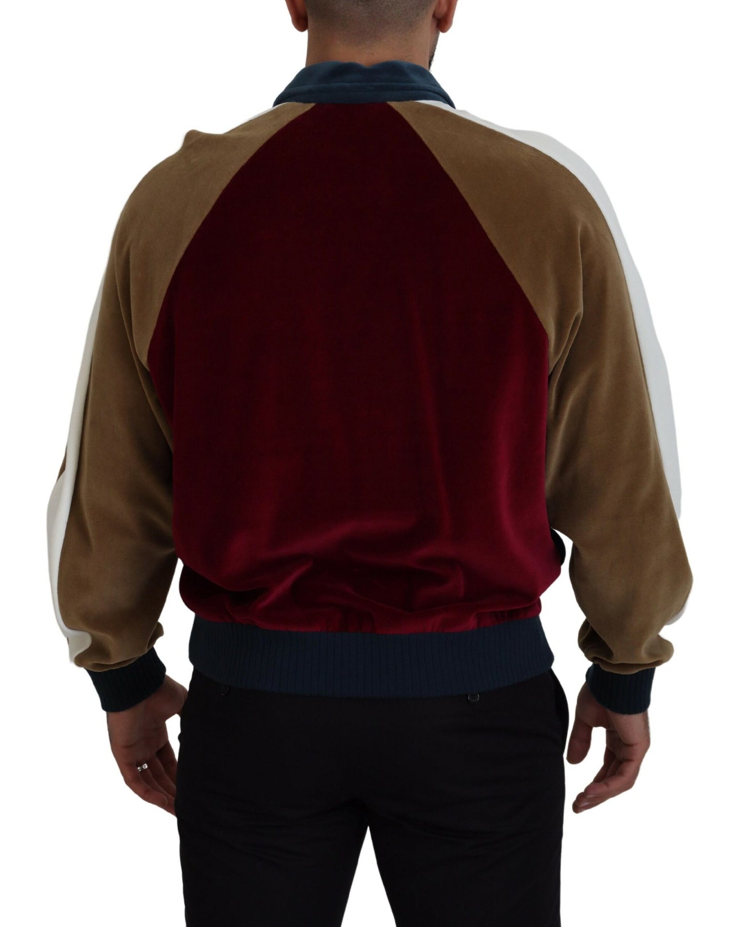 Dolce &amp; Gabbana Mehrfarbiger Pullover aus Baumwolle mit Kragen