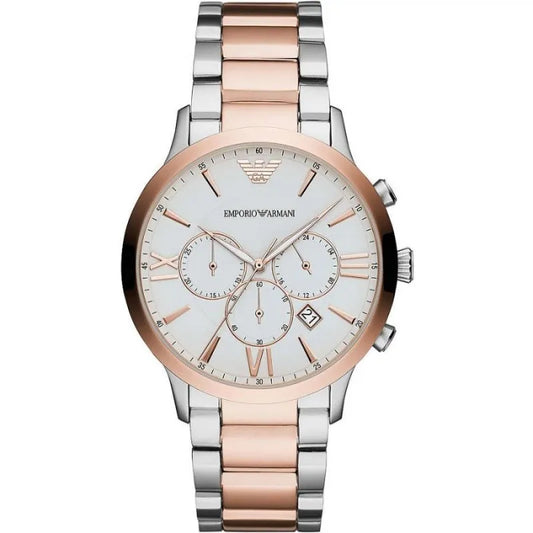 Emporio Armani – Elegante zweifarbige Uhr für Herren