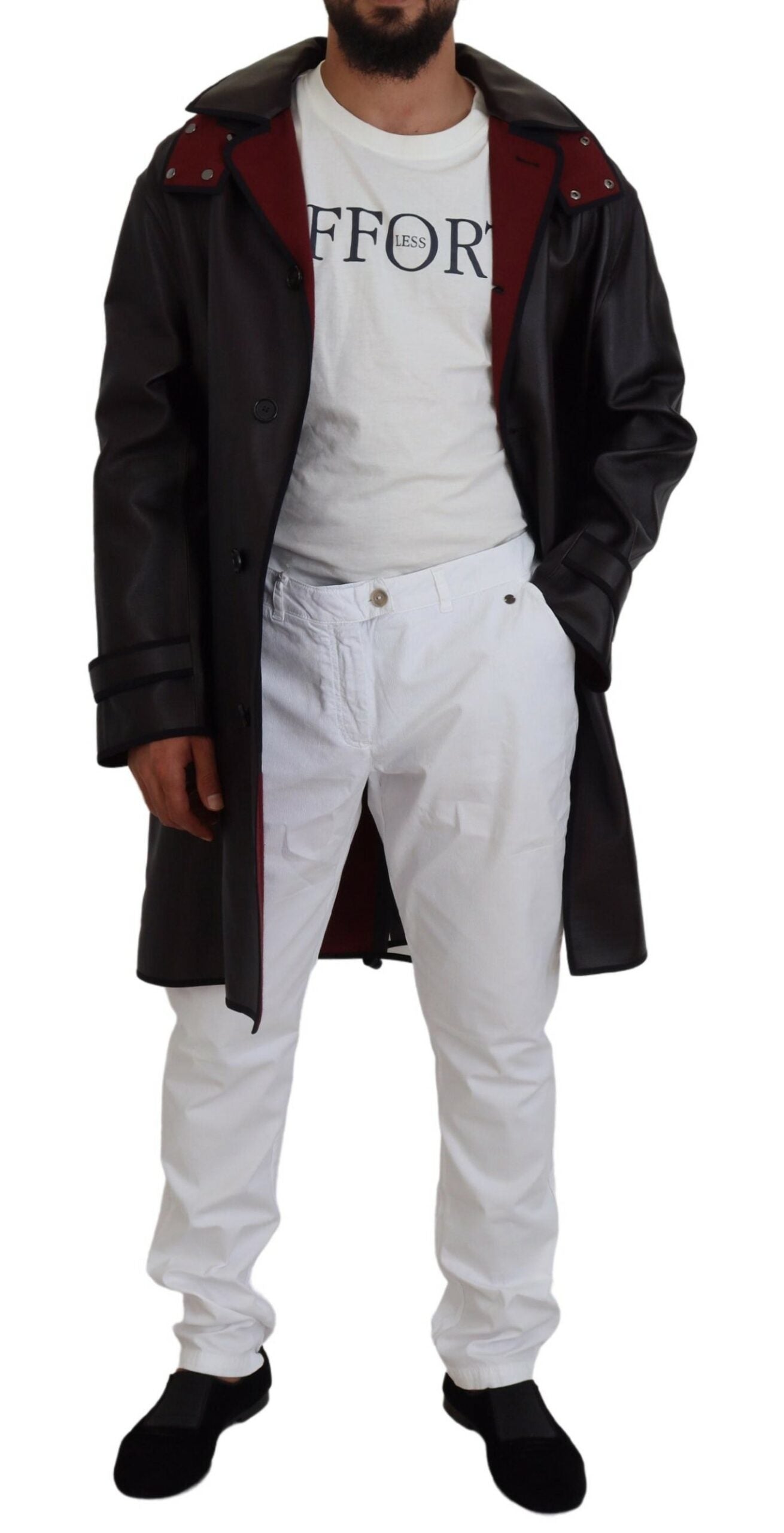 Dolce &amp; Gabbana Black Trench Hooded Parka Cotton Jacket