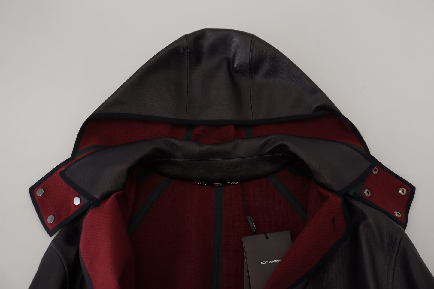 Dolce &amp; Gabbana Black Trench Hooded Parka Cotton Jacket