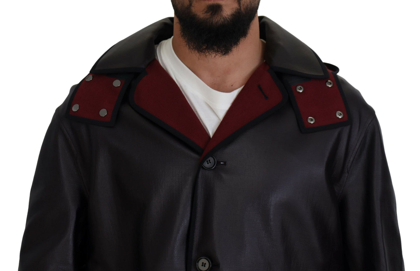 Dolce &amp; Gabbana Black Trench Hooded Parka Cotton Jacket