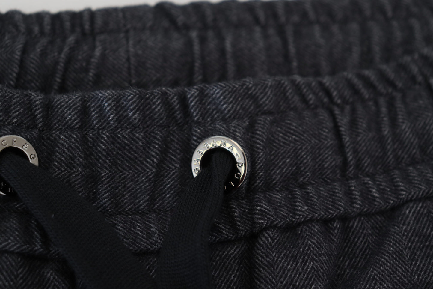 Dolce &amp; Gabbana Graue konische Baumwollhose aus Baumwolle