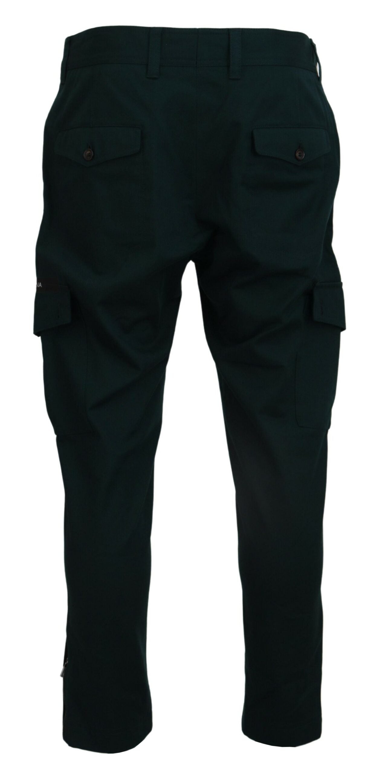 Dolce &amp; Gabbana Grüne Cargo-Jeanshose aus Baumwollstretch