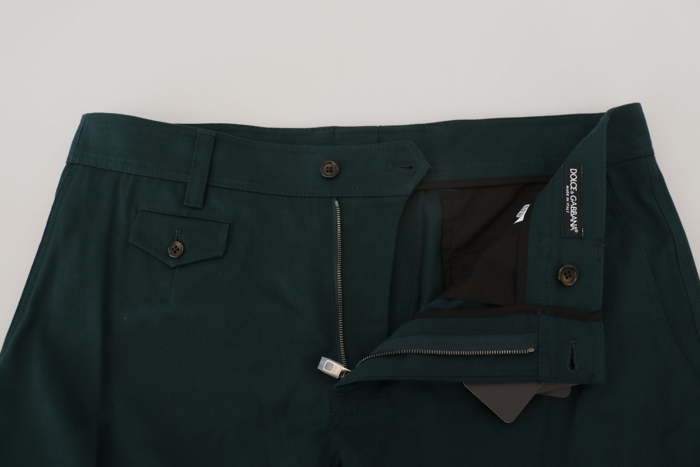 Dolce &amp; Gabbana Grüne Cargo-Jeanshose aus Baumwollstretch