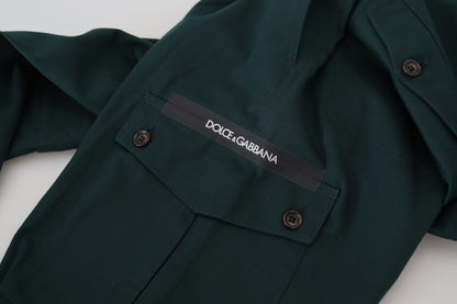 Dolce &amp; Gabbana Grüne Cargo-Jeanshose aus Baumwollstretch