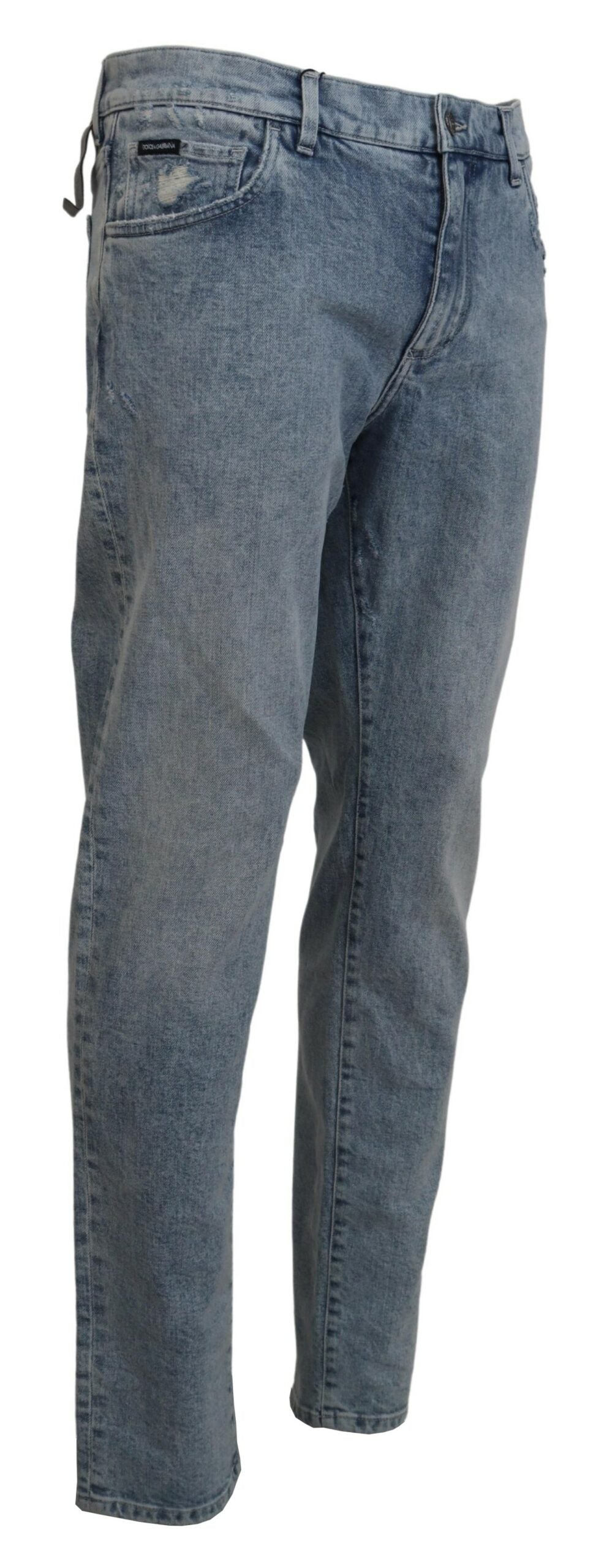Dolce &amp; Gabbana – Slim Fit-Jeans aus Baumwolldenim in blauer Waschung