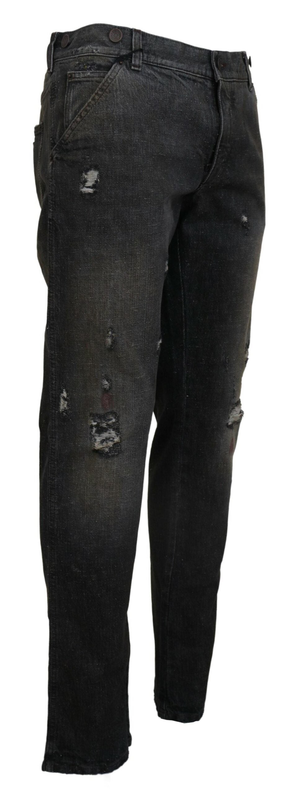 Dolce &amp; Gabbana Jeans in normaler Passform in Graugrün
