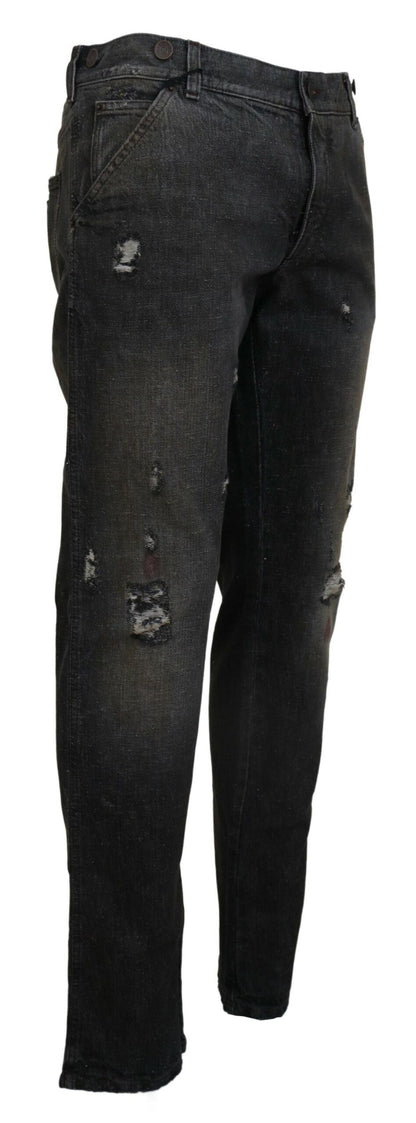 Dolce &amp; Gabbana Jeans in normaler Passform in Graugrün